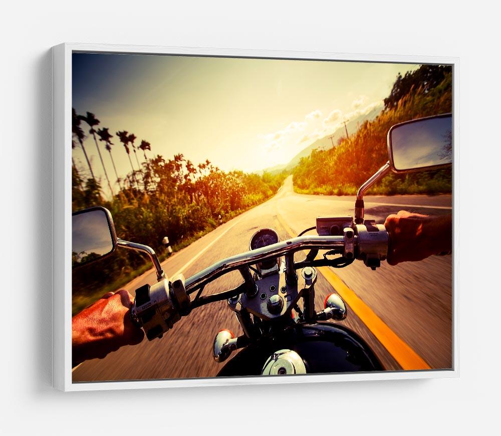 Driver riding motorbike HD Metal Print