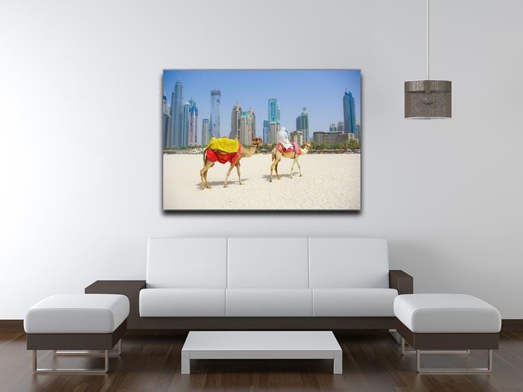 Dubai Camel on the town scape backround Canvas Print or Poster - Canvas Art Rocks - 4