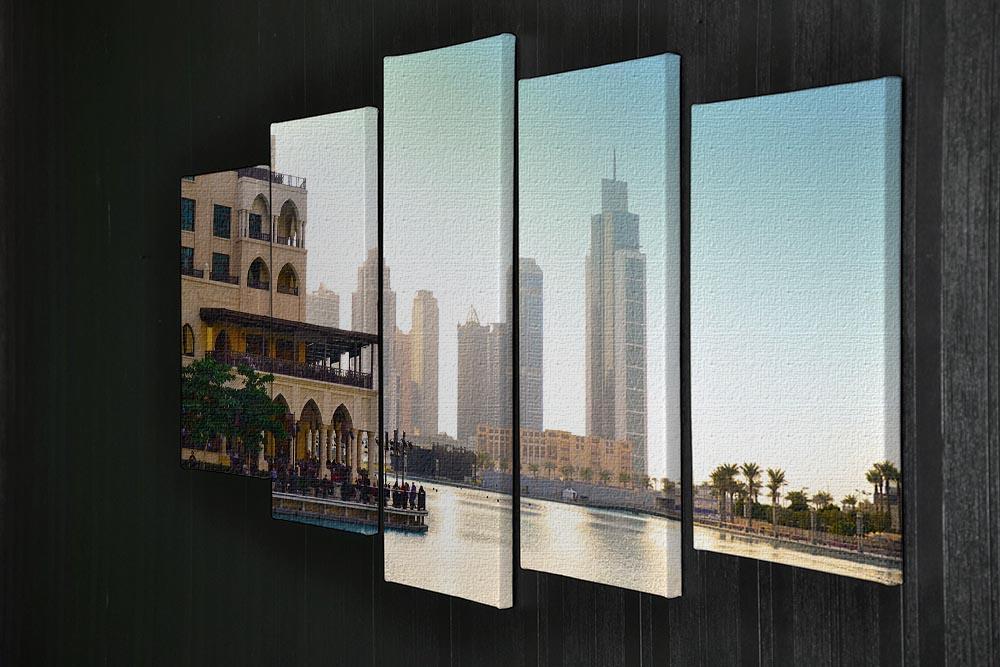 Dubai downtown at sunset 5 Split Panel Canvas  - Canvas Art Rocks - 2