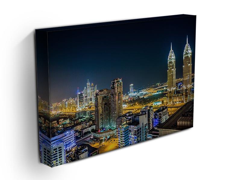 Dubai downtown night scene Canvas Print or Poster - Canvas Art Rocks - 3