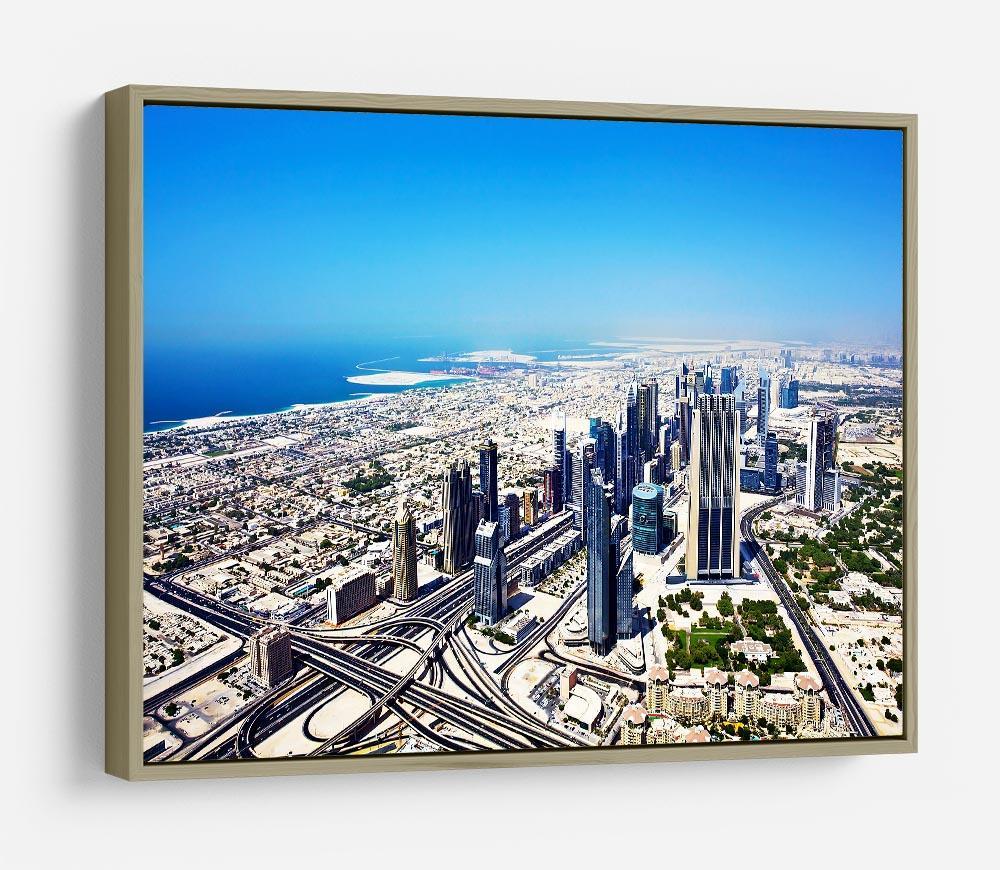 Dubai downtown top view HD Metal Print