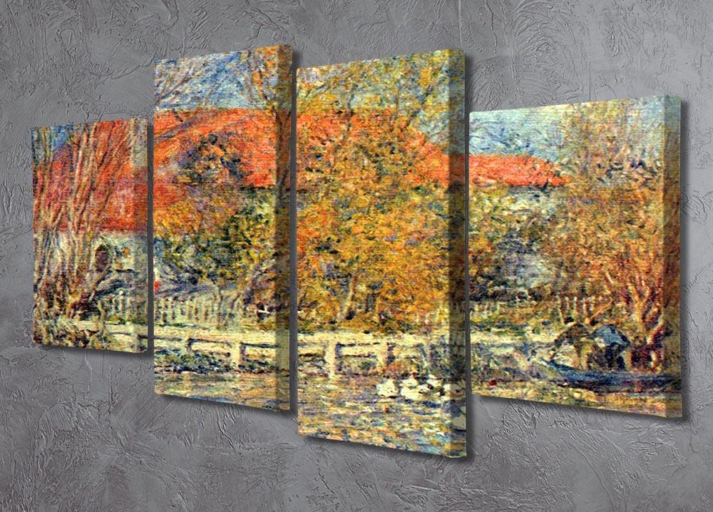 Duck pond by Renoir 4 Split Panel Canvas - Canvas Art Rocks - 2