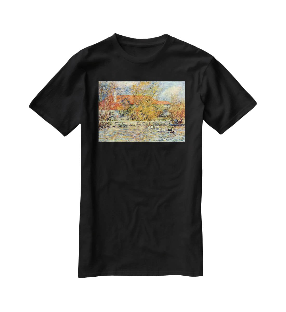 Duck pond by Renoir T-Shirt - Canvas Art Rocks - 1