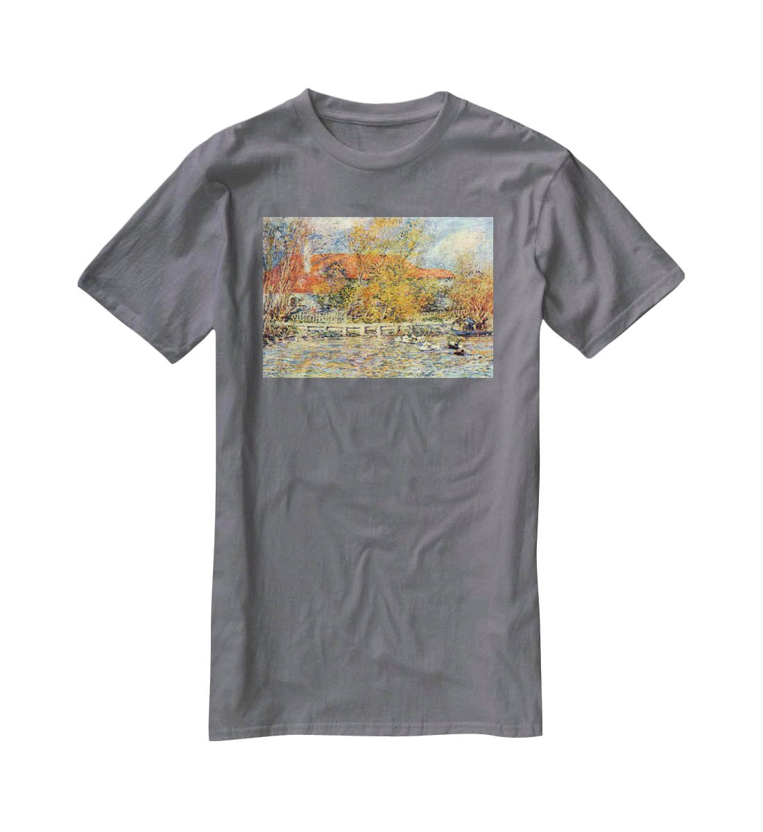 Duck pond by Renoir T-Shirt - Canvas Art Rocks - 3