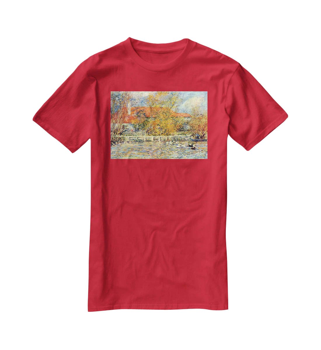 Duck pond by Renoir T-Shirt - Canvas Art Rocks - 4