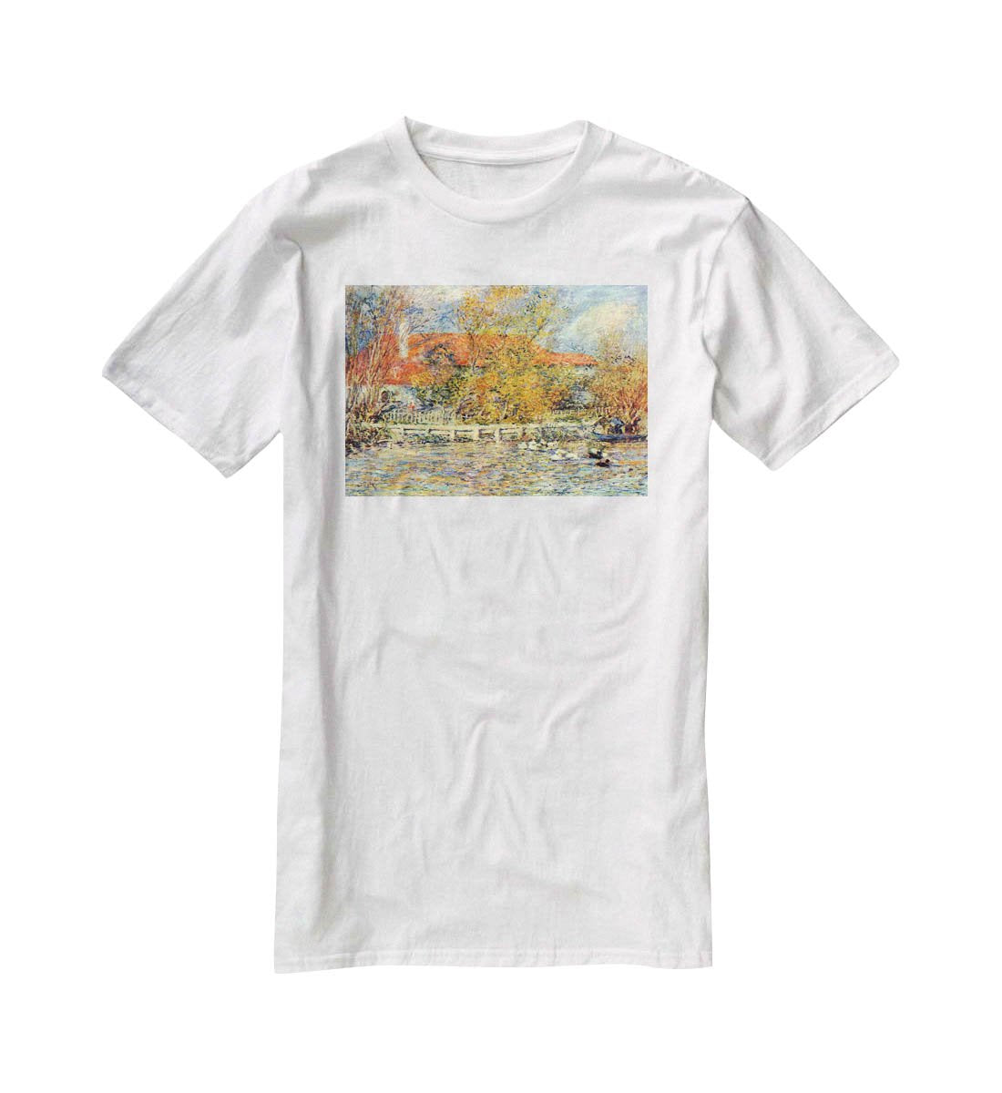Duck pond by Renoir T-Shirt - Canvas Art Rocks - 5