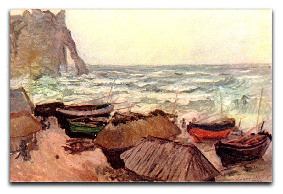 Durchbrochener rock at Etretat by Monet Canvas Print & Poster  - Canvas Art Rocks - 1