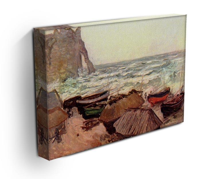 Durchbrochener rock at Etretat by Monet Canvas Print & Poster - Canvas Art Rocks - 3