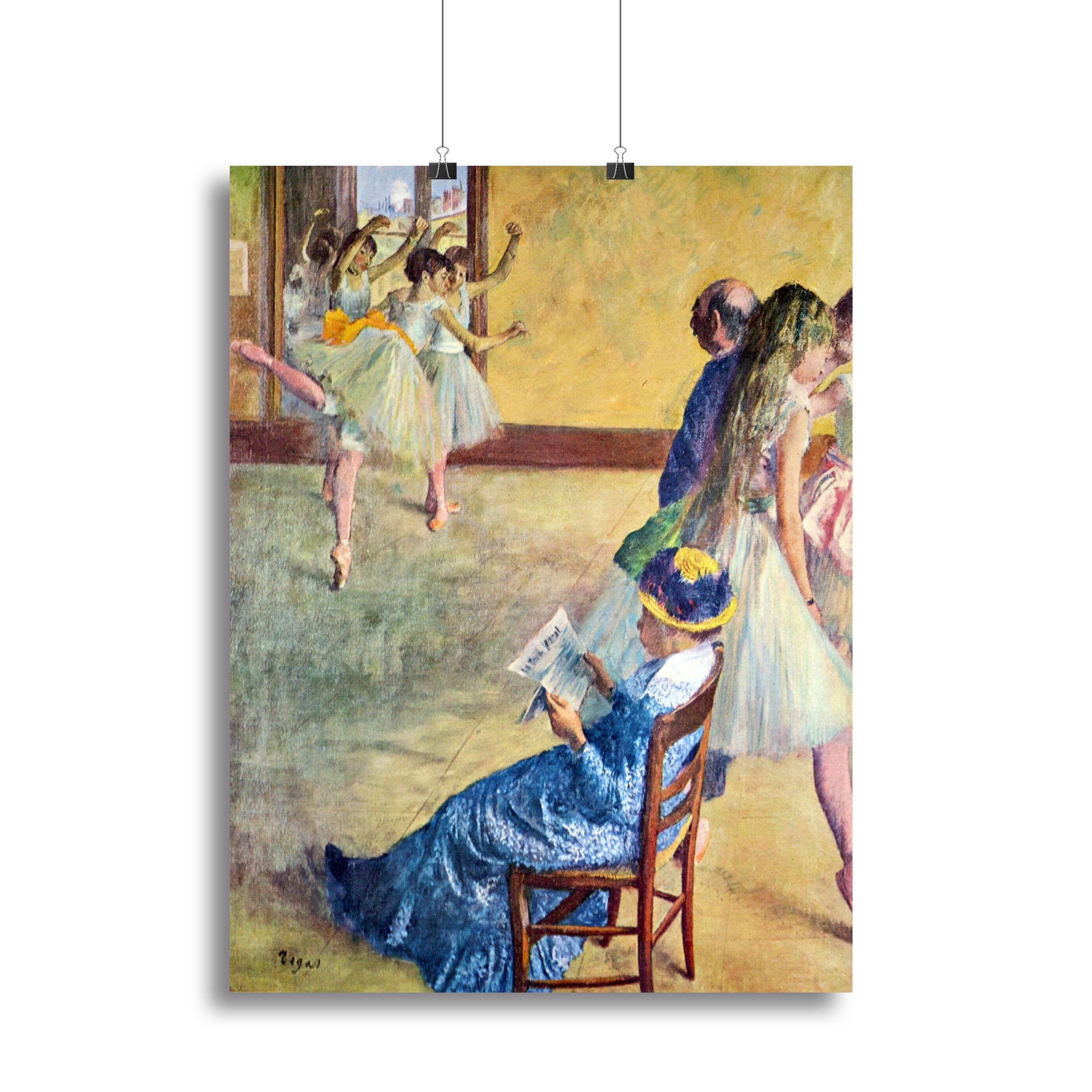 During the dance lessons Madame Cardinal by Degas Canvas Print or Poster