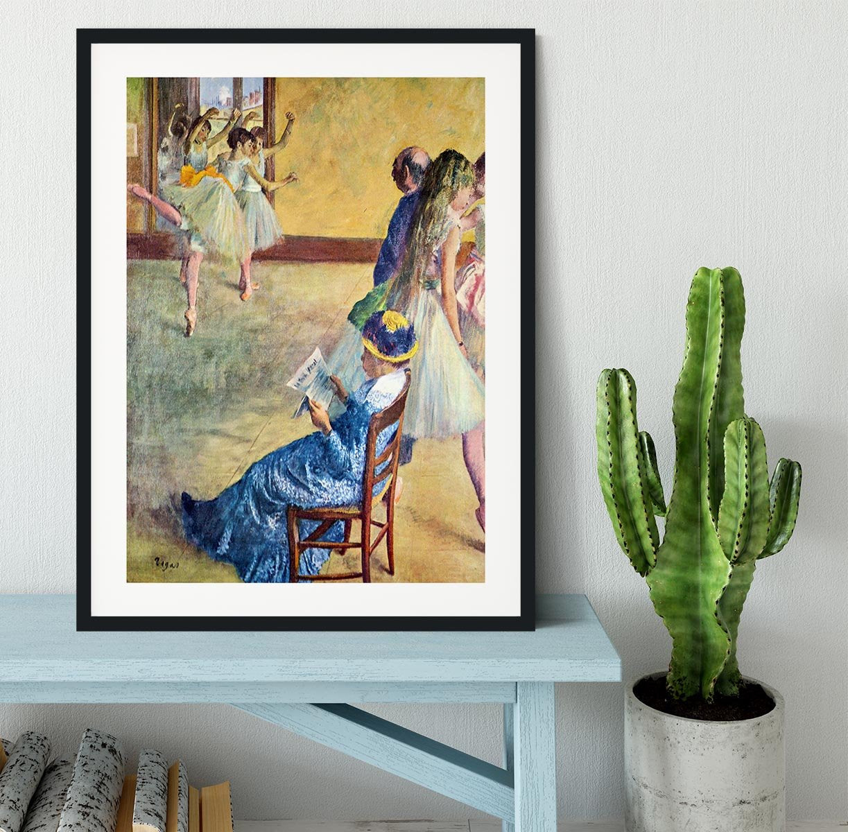 During the dance lessons Madame Cardinal by Degas Framed Print - Canvas Art Rocks - 1