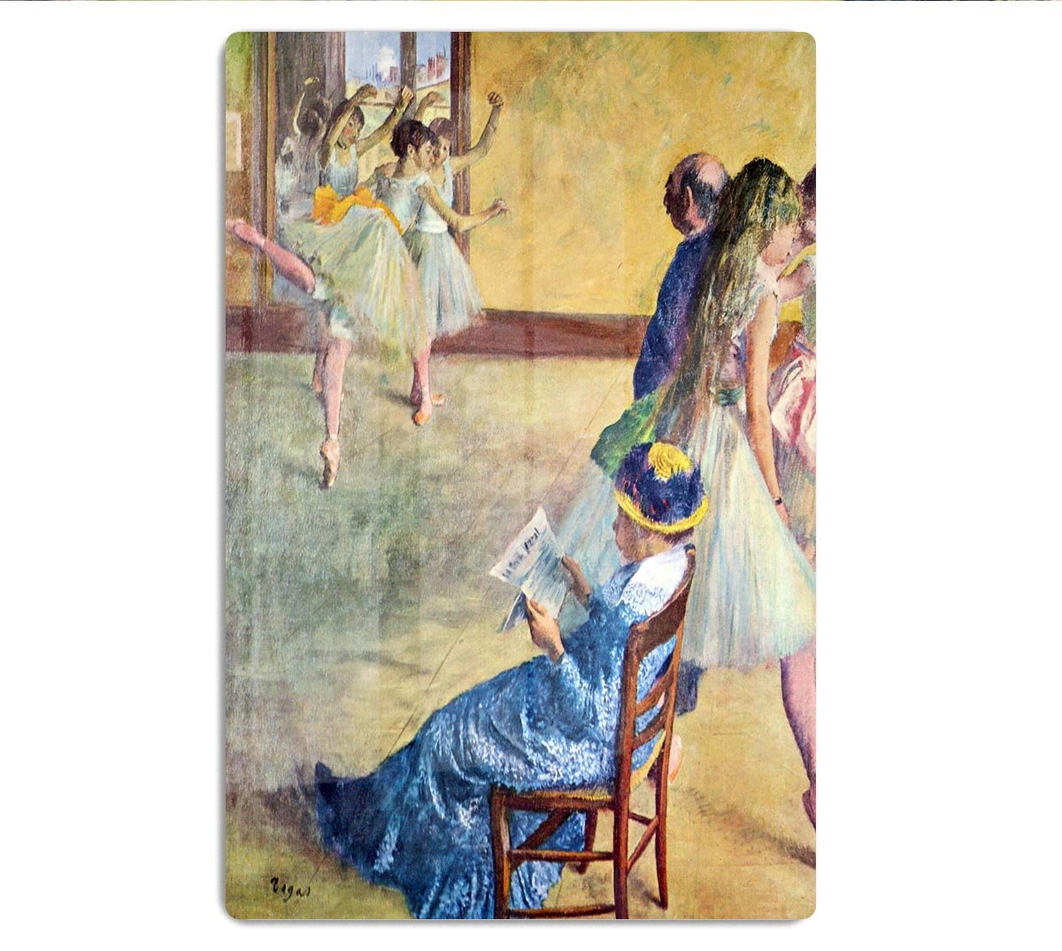 During the dance lessons Madame Cardinal by Degas HD Metal Print - Canvas Art Rocks - 1