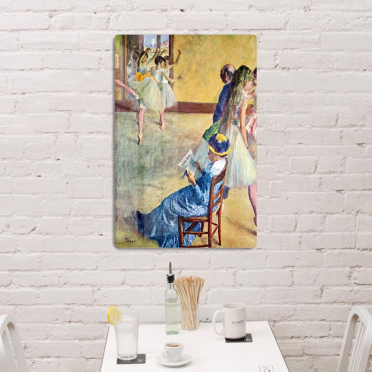 During the dance lessons Madame Cardinal by Degas HD Metal Print - Canvas Art Rocks - 3