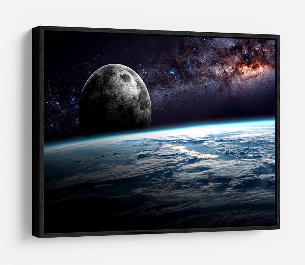 Earth Moon and Stars HD Metal Print