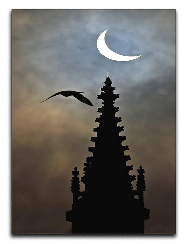 Eclipse over Worcester Cathedral Canvas Print or Poster - Canvas Art Rocks - 1