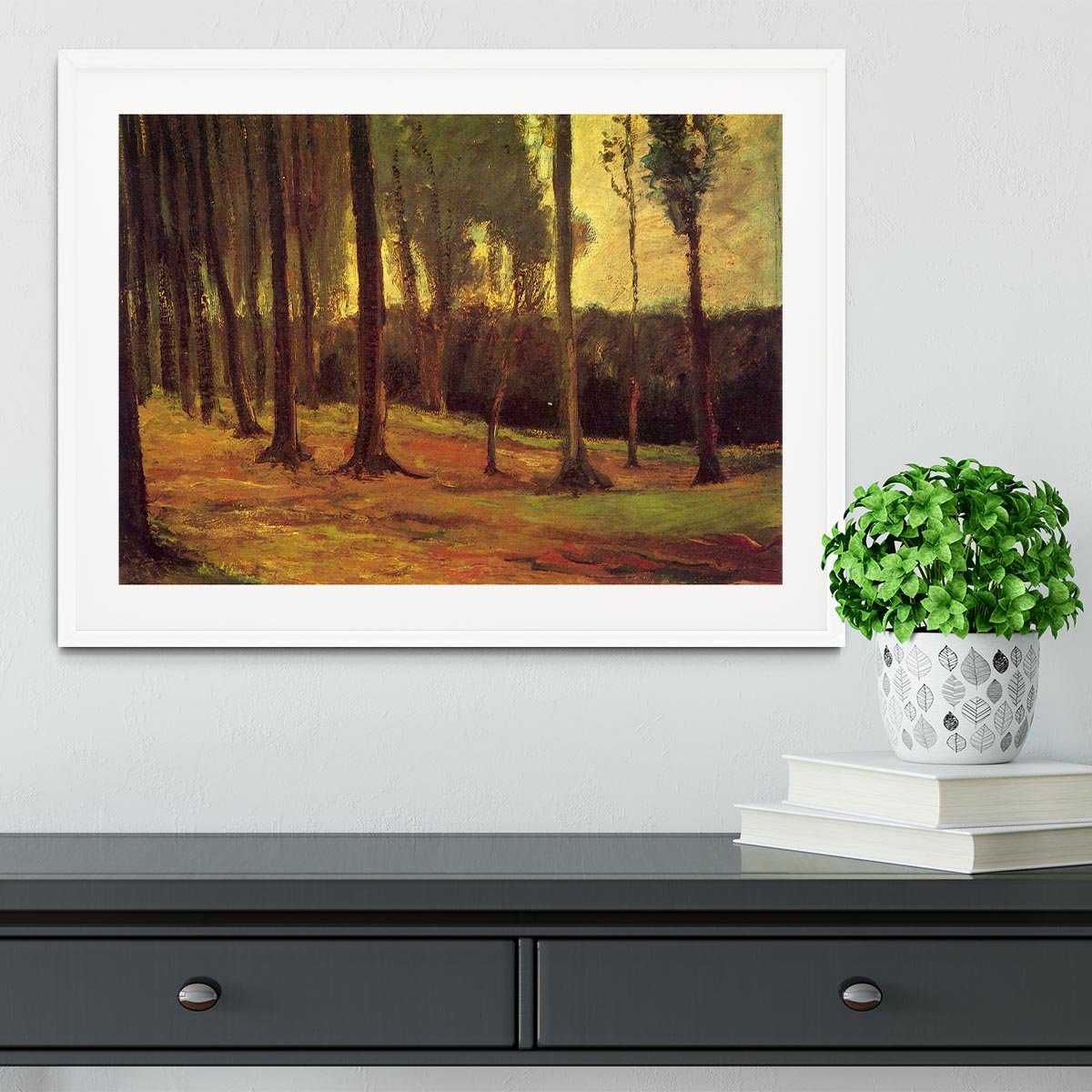 Edge of a Wood by Van Gogh Framed Print - Canvas Art Rocks - 5