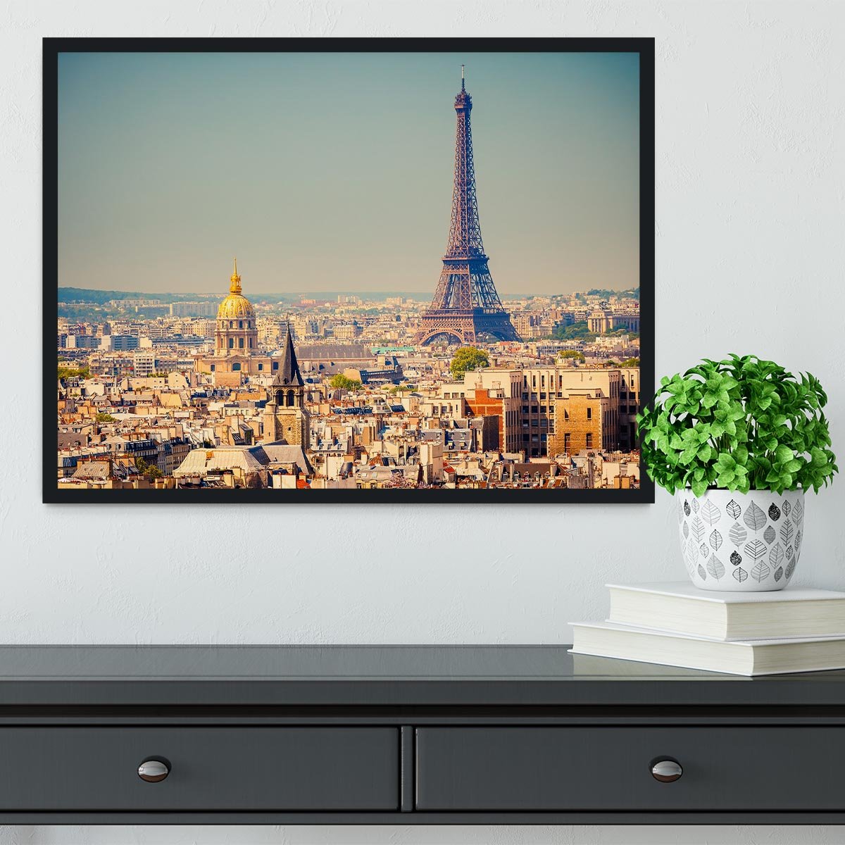 Eiffel Tower Sunny Day Framed Print - Canvas Art Rocks - 2