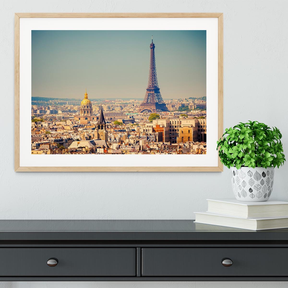 Eiffel Tower Sunny Day Framed Print - Canvas Art Rocks - 3