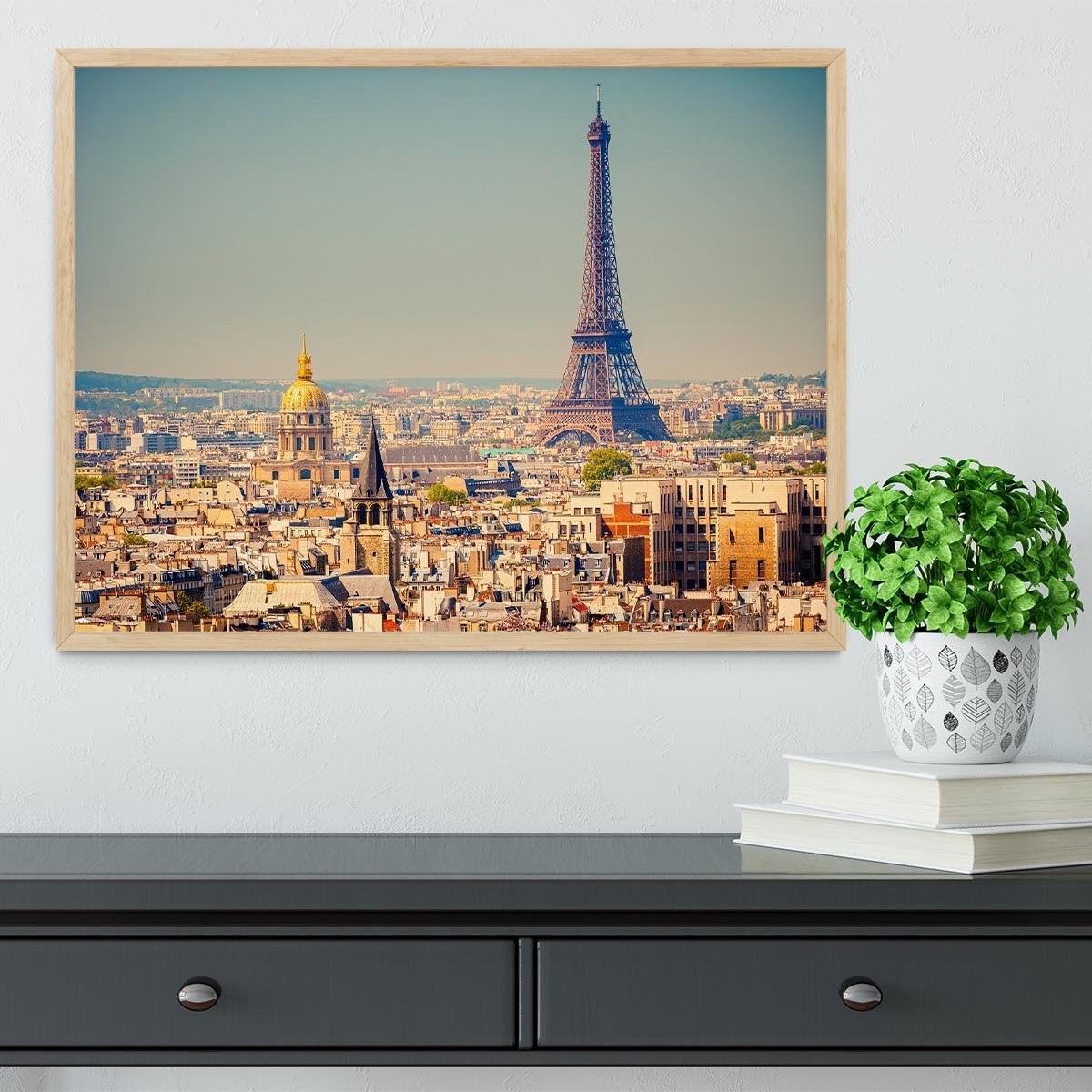 Eiffel Tower Sunny Day Framed Print - Canvas Art Rocks - 4