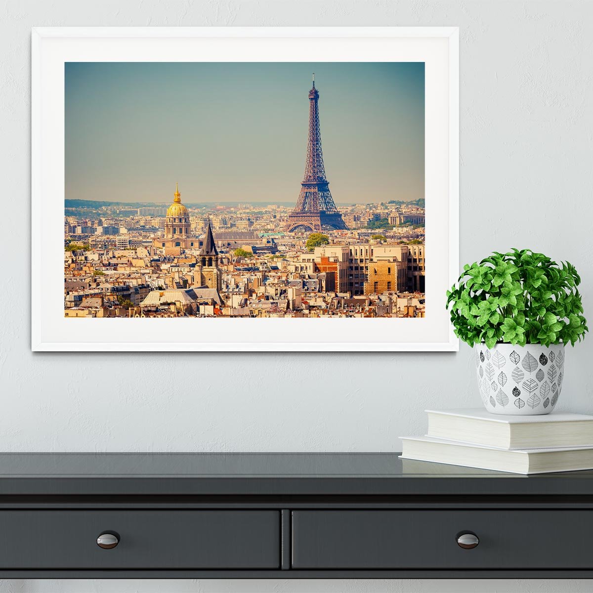 Eiffel Tower Sunny Day Framed Print - Canvas Art Rocks - 5