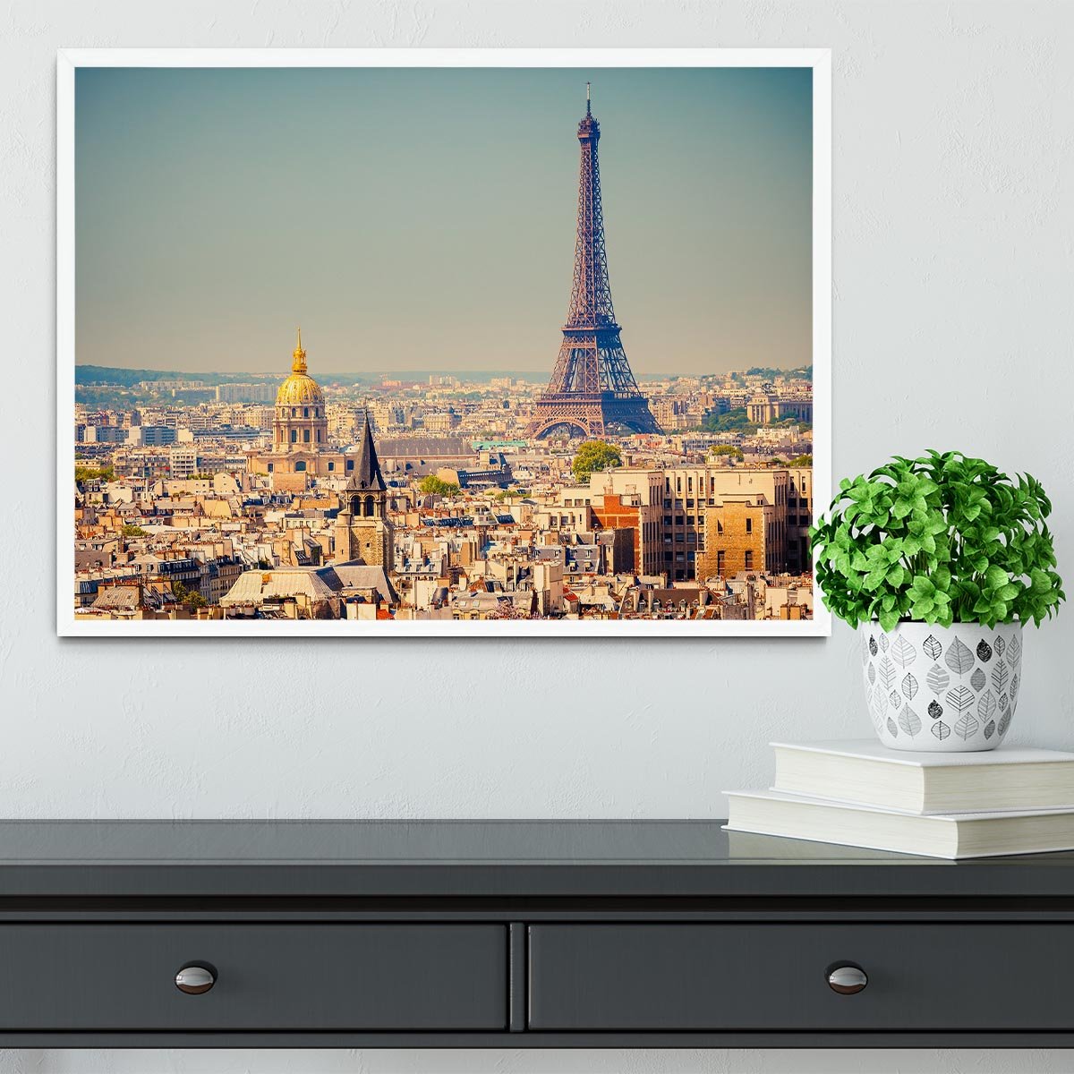 Eiffel Tower Sunny Day Framed Print - Canvas Art Rocks -6
