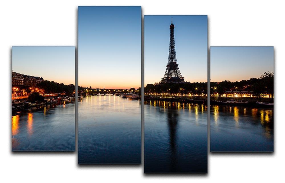 Eiffel Tower and d 4 Split Panel Canvas  - Canvas Art Rocks - 1