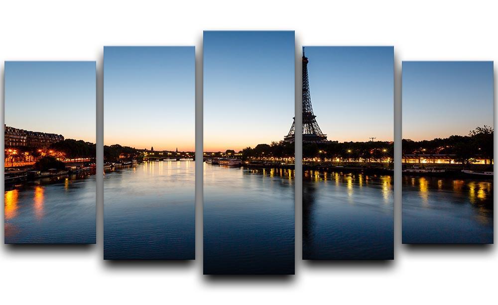 Eiffel Tower and d 5 Split Panel Canvas  - Canvas Art Rocks - 1