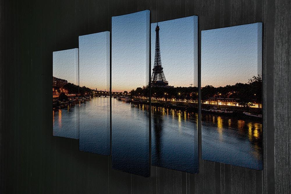 Eiffel Tower and d 5 Split Panel Canvas  - Canvas Art Rocks - 2