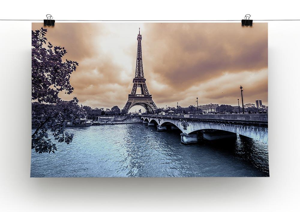 Eiffel Tower from Seine Canvas Print or Poster - Canvas Art Rocks - 2