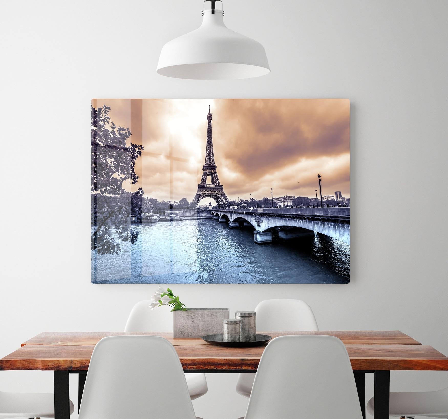 Eiffel Tower from Seine HD Metal Print