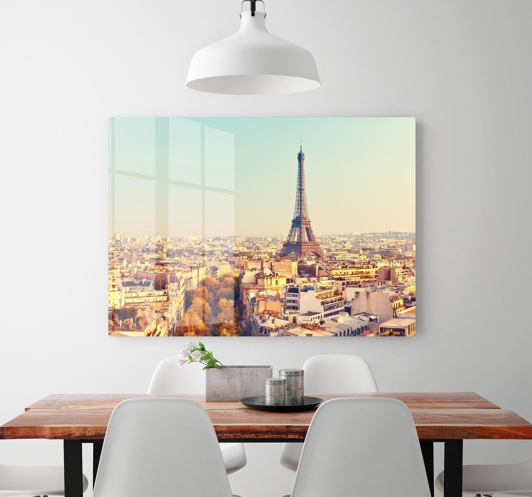Eiffel tower at sunset HD Metal Print