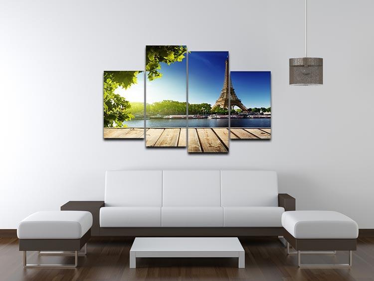 Eiffel tower in Paris 4 Split Panel Canvas  - Canvas Art Rocks - 3