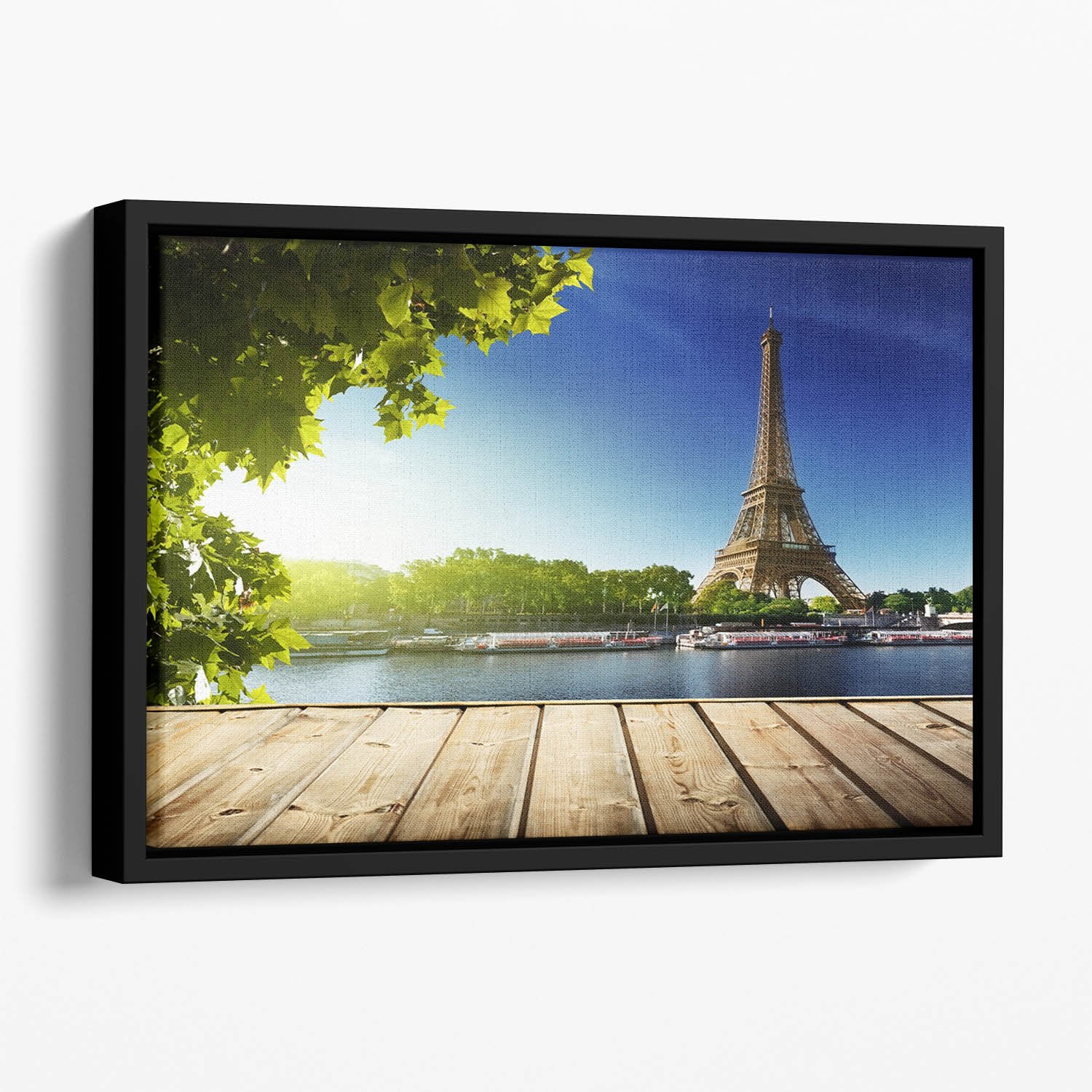 Eiffel tower in Paris Floating Framed Canvas