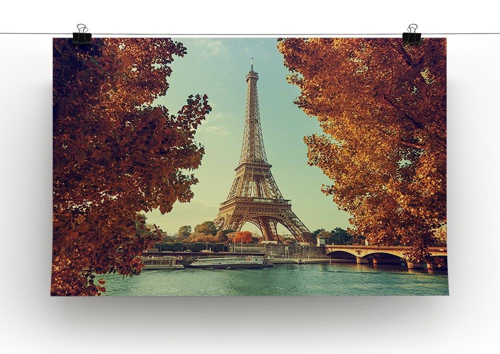 Eiffel tower in autumn time Canvas Print or Poster - Canvas Art Rocks - 2