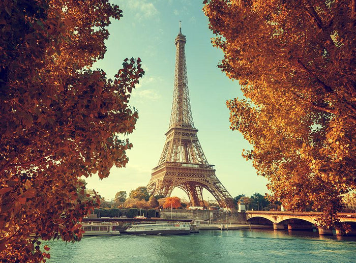 Eiffel tower in autumn time Wall Mural Wallpaper