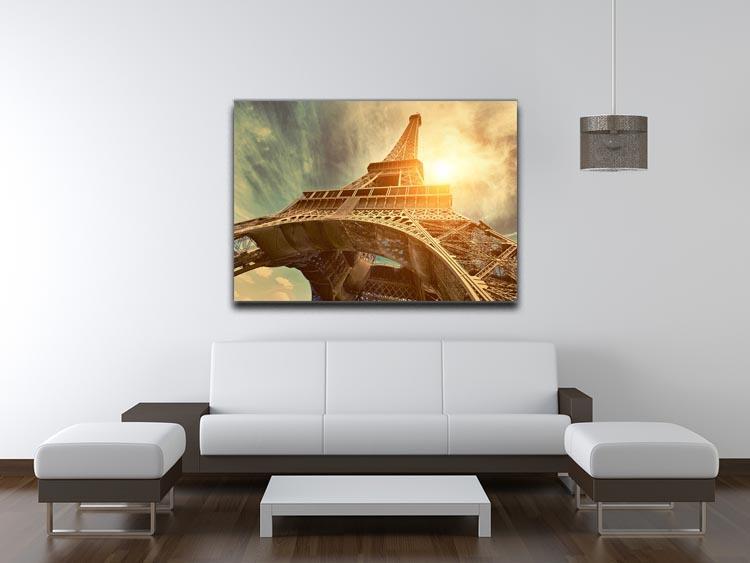 Eiffel tower under sun light Canvas Print or Poster - Canvas Art Rocks - 4
