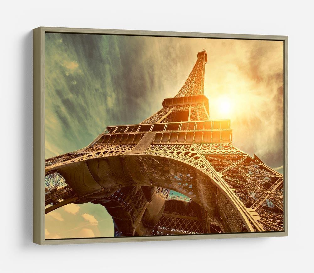 Eiffel tower under sun light HD Metal Print