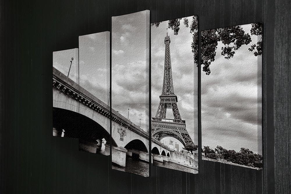 Eiffel tower view from Seine river 5 Split Panel Canvas  - Canvas Art Rocks - 2