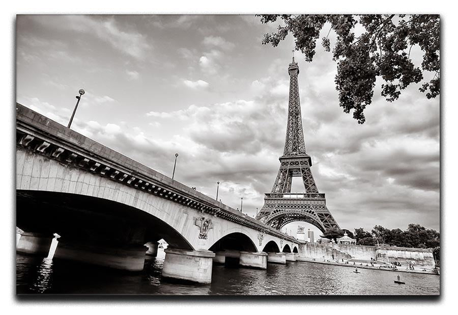 Eiffel tower view from Seine river Canvas Print or Poster  - Canvas Art Rocks - 1