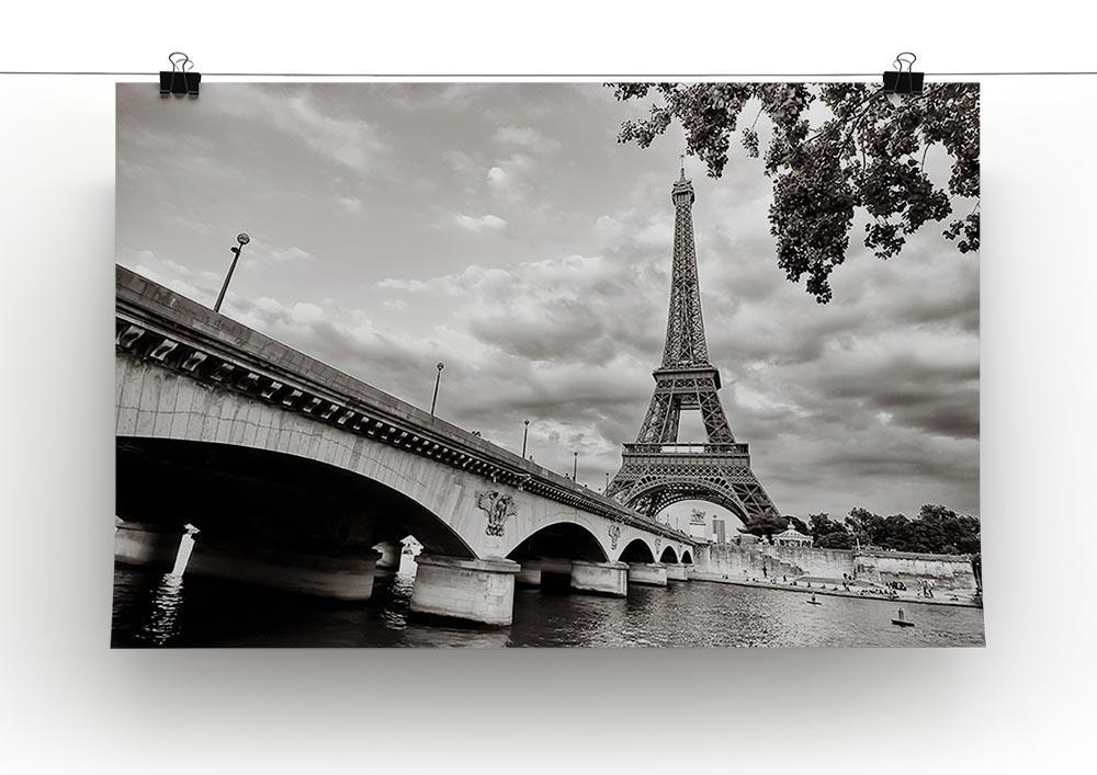 Eiffel tower view from Seine river Canvas Print or Poster - Canvas Art Rocks - 2