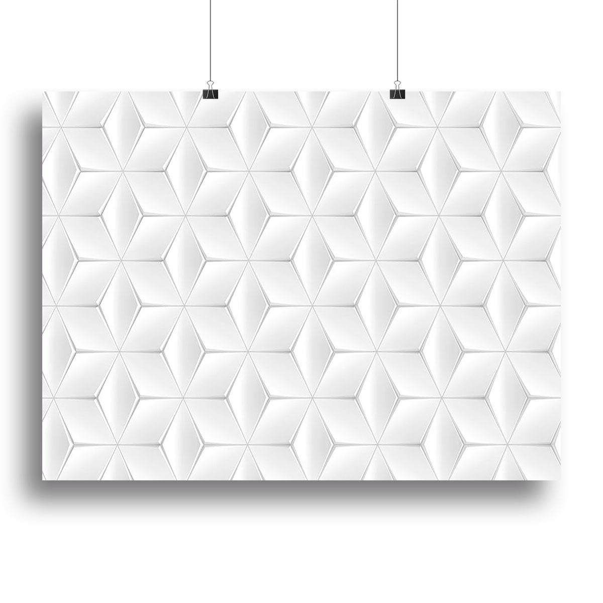 Elegant White Geometric Background Canvas Print or Poster