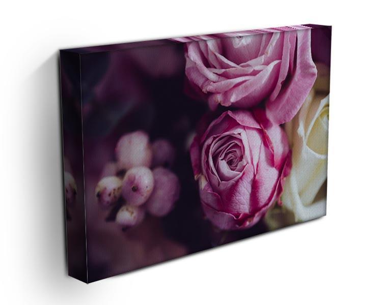Elegant bouquet of pink and white roses Canvas Print or Poster - Canvas Art Rocks - 3