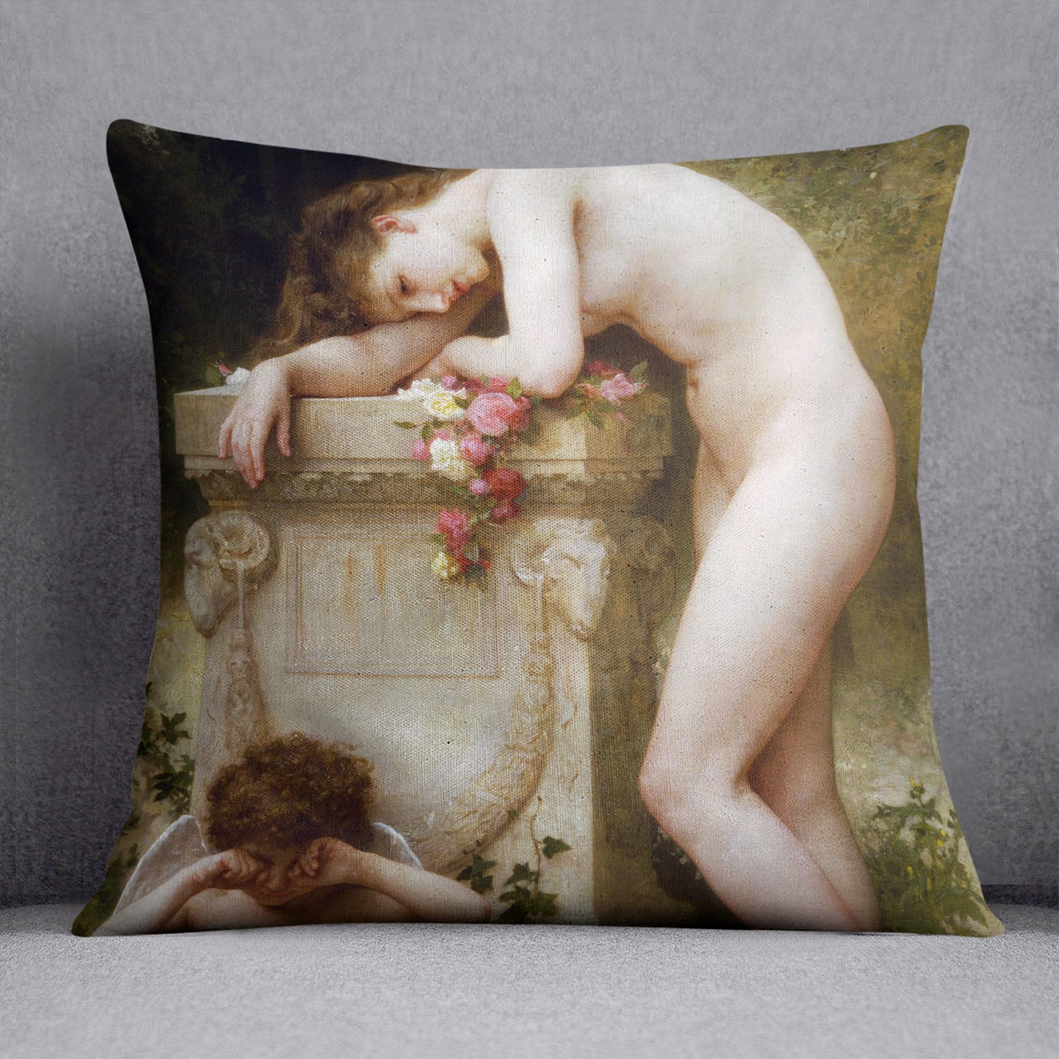 Elegy By Bouguereau Throw Pillow