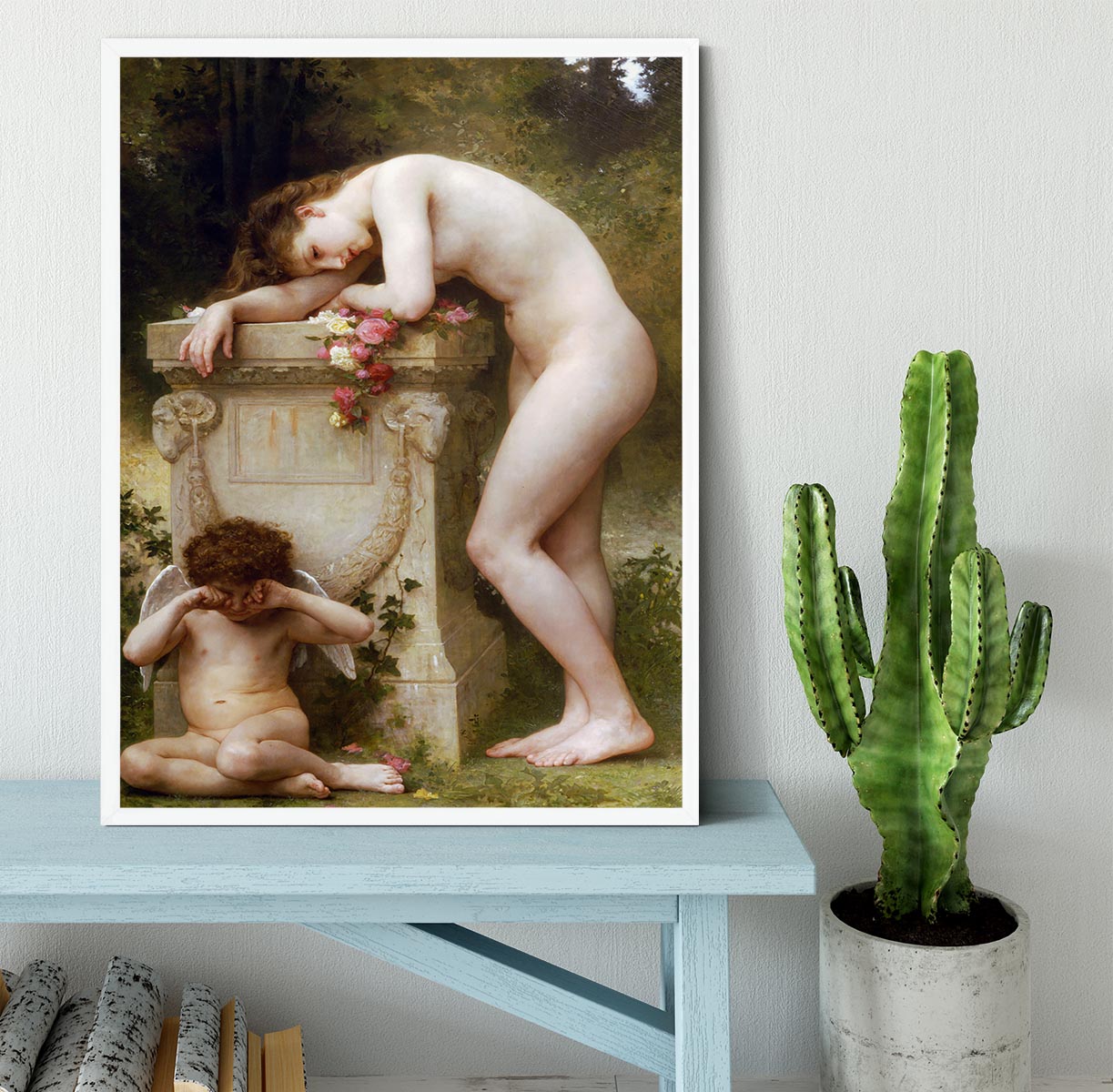 Elegy By Bouguereau Framed Print - Canvas Art Rocks -6