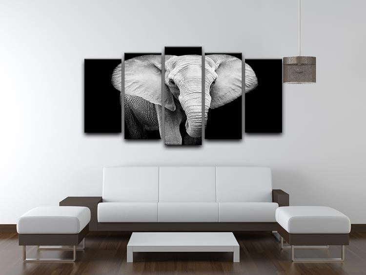 Elephant 5 Split Panel Canvas - Canvas Art Rocks - 3