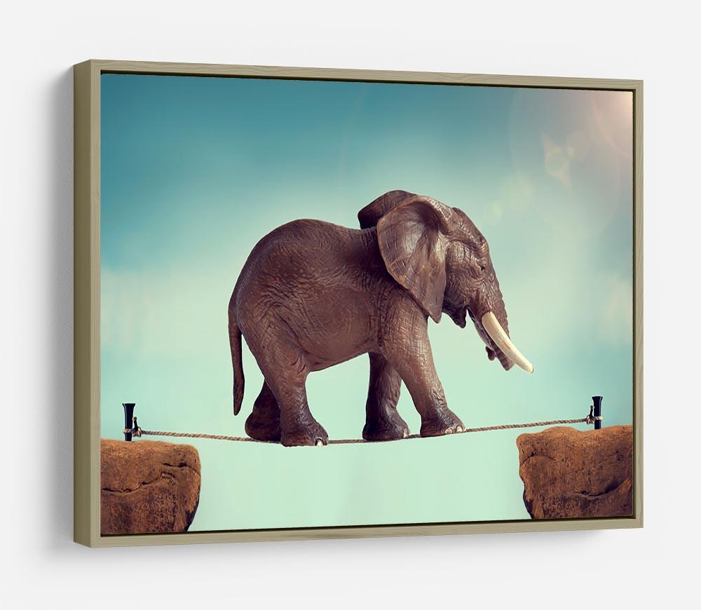 Elephant on a tightrope HD Metal Print - Canvas Art Rocks - 8