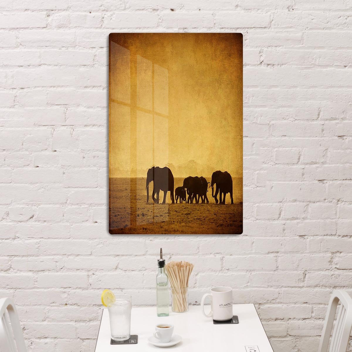Elephants family amboseli kenya HD Metal Print - Canvas Art Rocks - 3