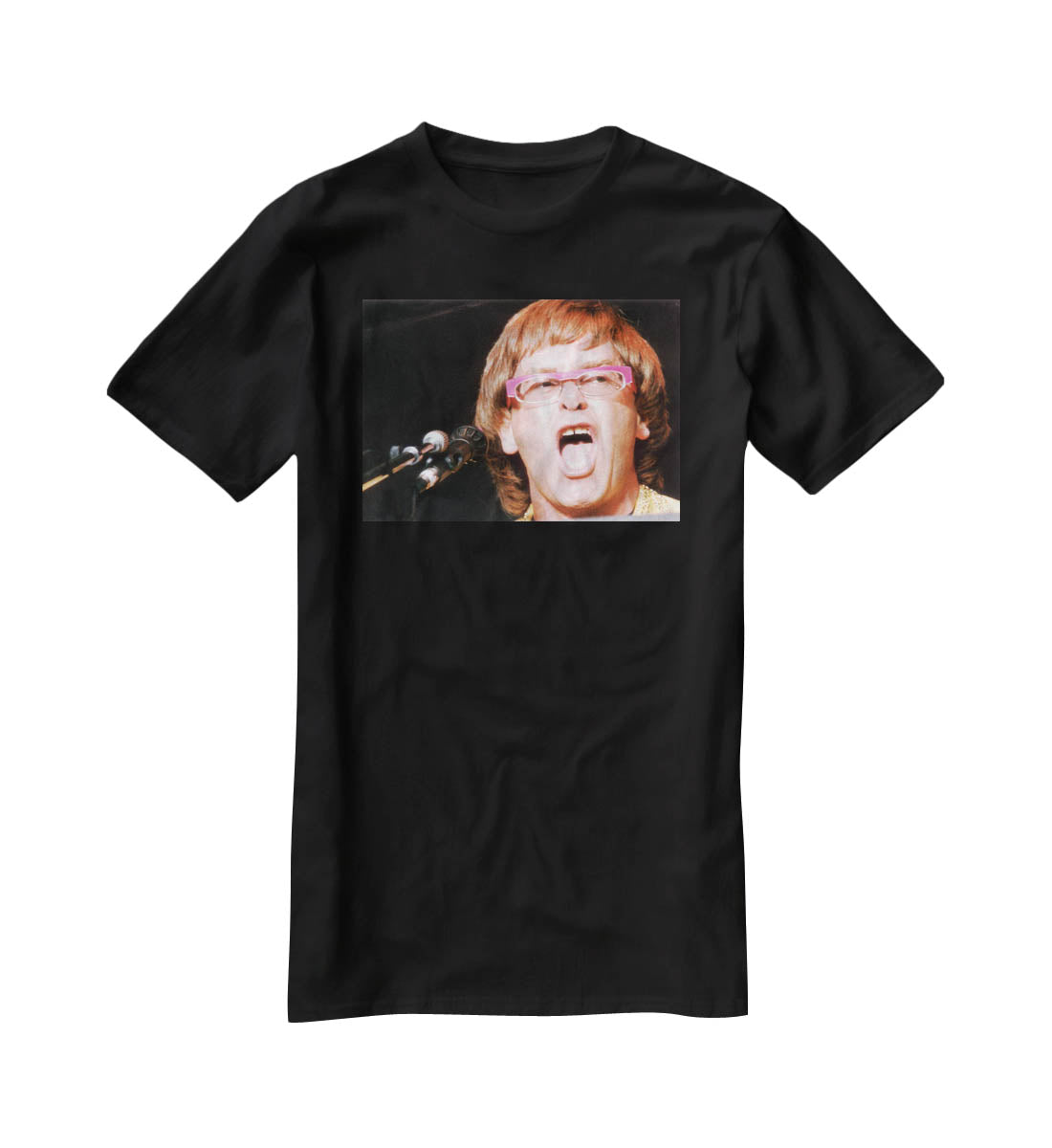 Elton John singing T-Shirt - Canvas Art Rocks - 1