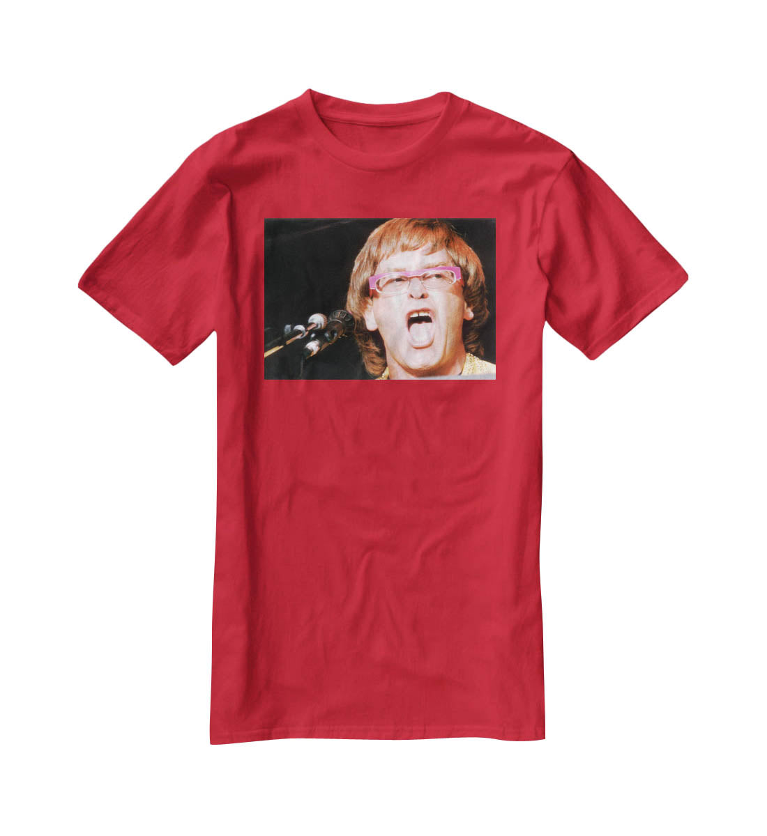 Elton John singing T-Shirt - Canvas Art Rocks - 4