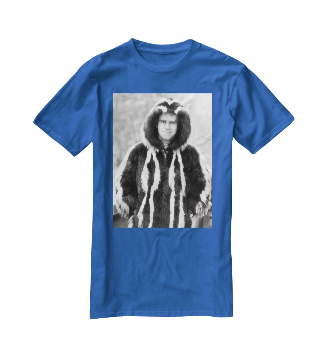 Elton in furs T-Shirt - Canvas Art Rocks - 2