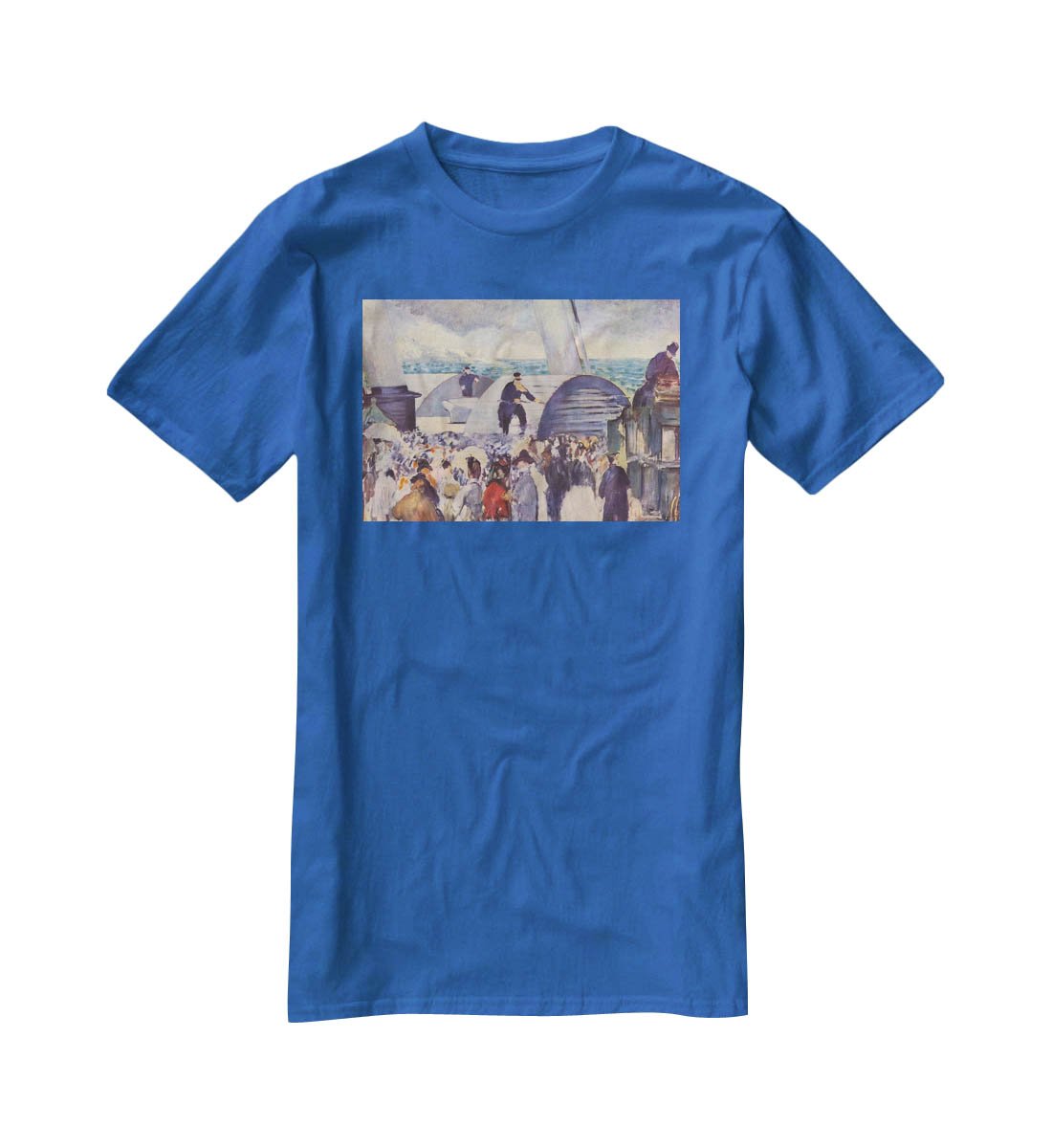 Embarkation after Folkestone by Manet T-Shirt - Canvas Art Rocks - 2